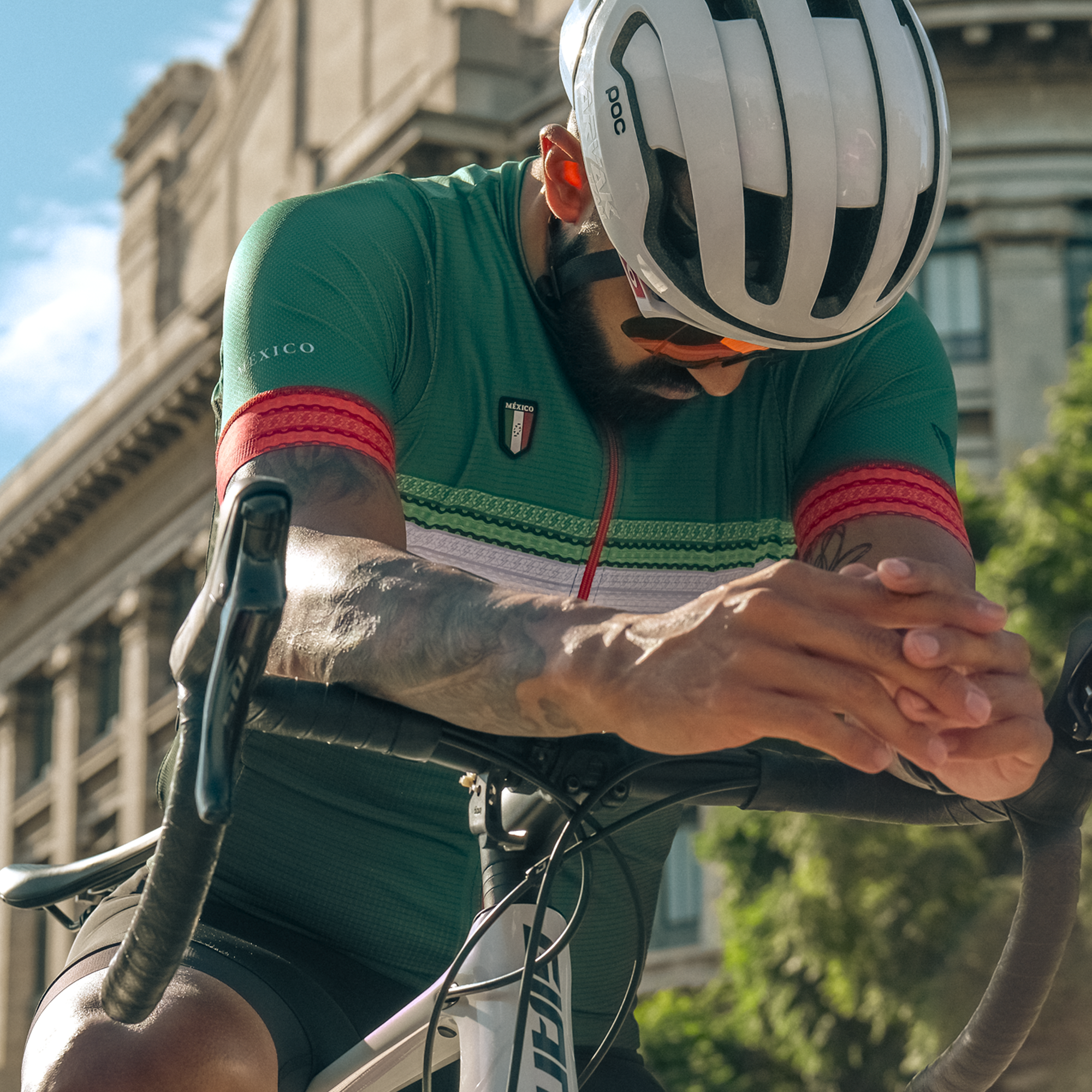 Jersey para ciclismo APHESIS México Esmeralda para caballero